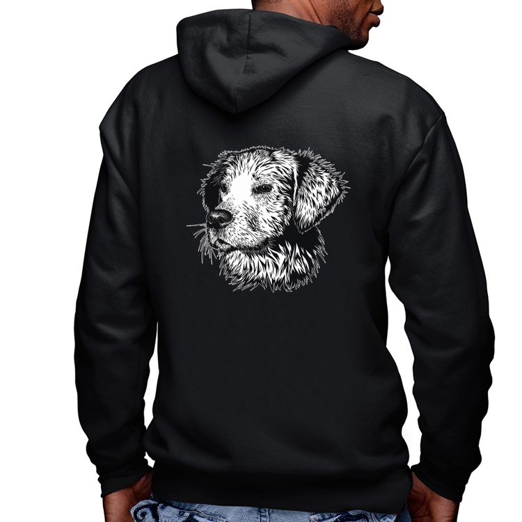 Blusa Moletom Cãozinho Masculina com Capuz e Zíper