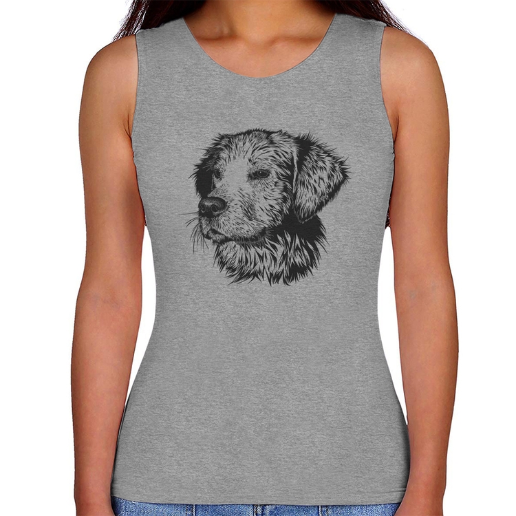 Regata Feminina Cãozinho - Cinza