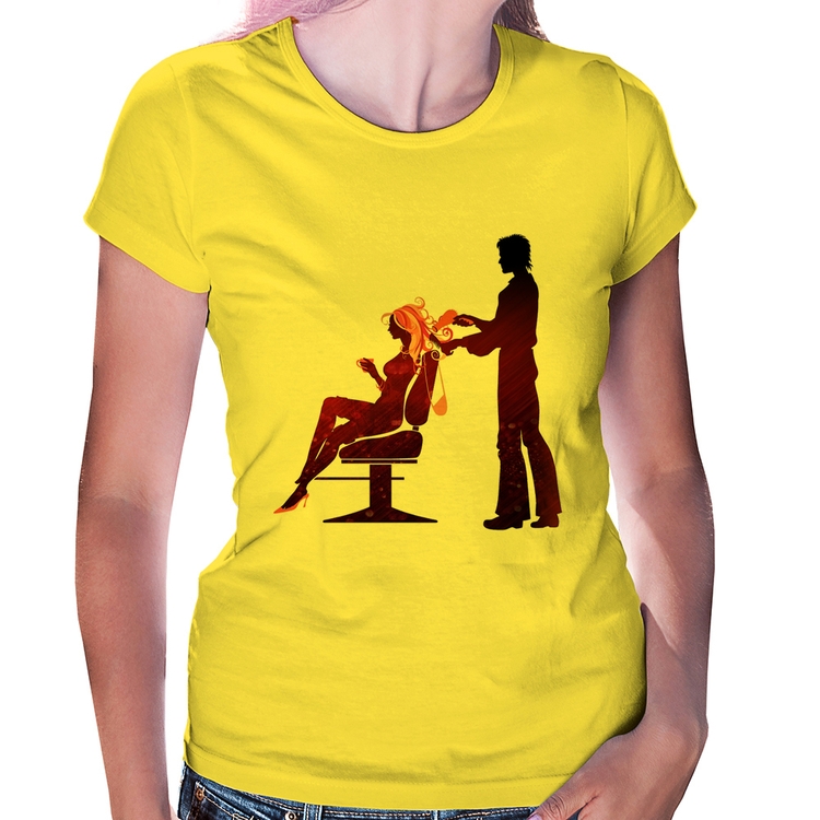 Baby Look Cabeleireiro - Amarela