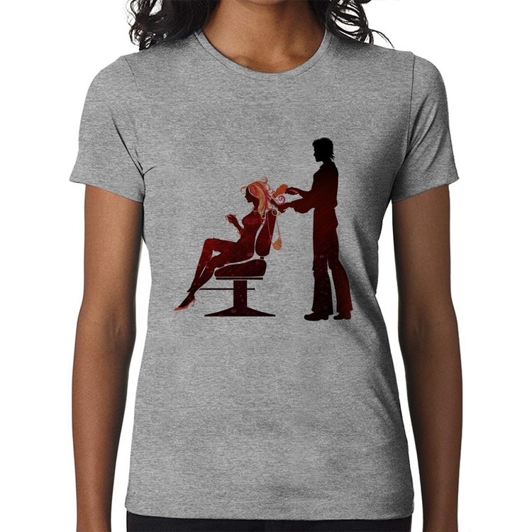 Baby Look Cabeleireiro - Cinza