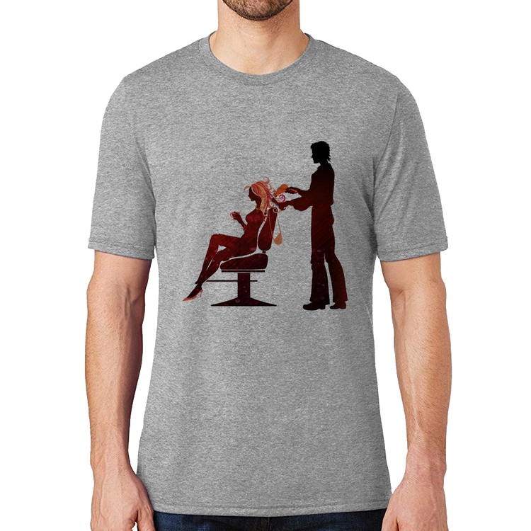 Camiseta Cabeleireiro - Cinza