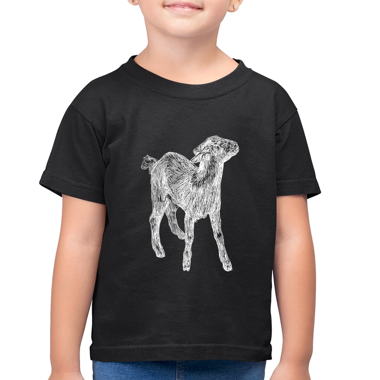 Camiseta Algodão Infantil Cabra