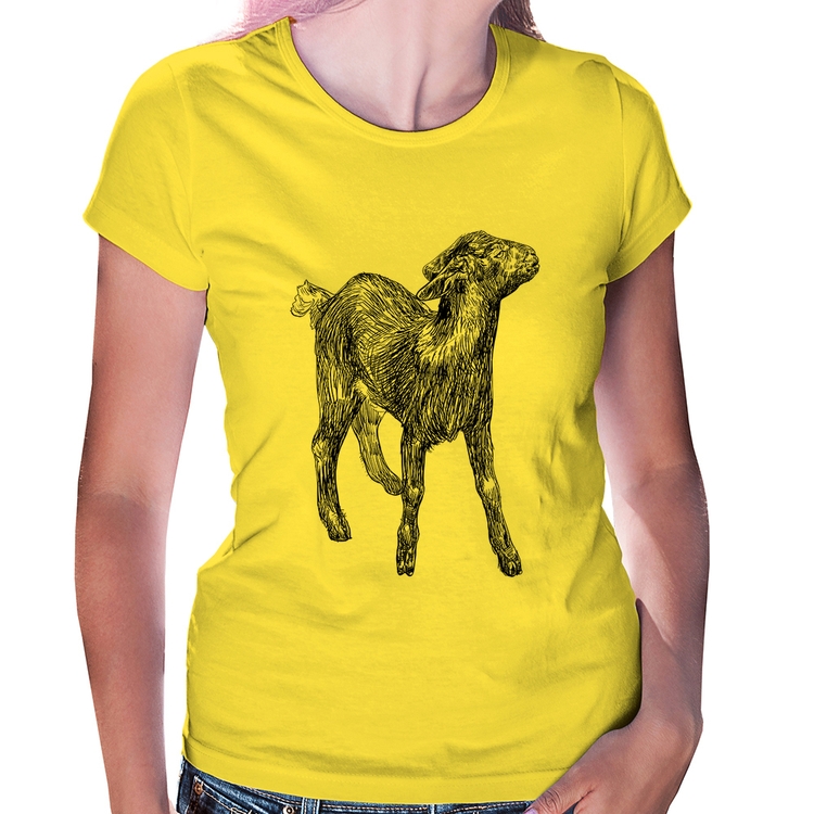 Baby Look Cabra - Amarela