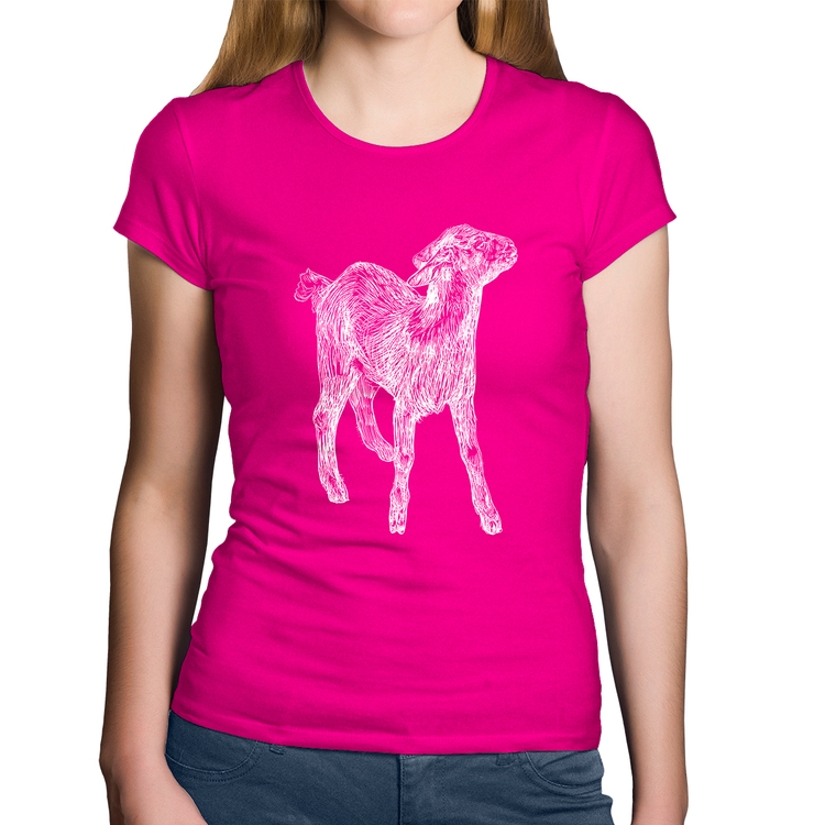 Baby Look Algodão Cabra - Rosa