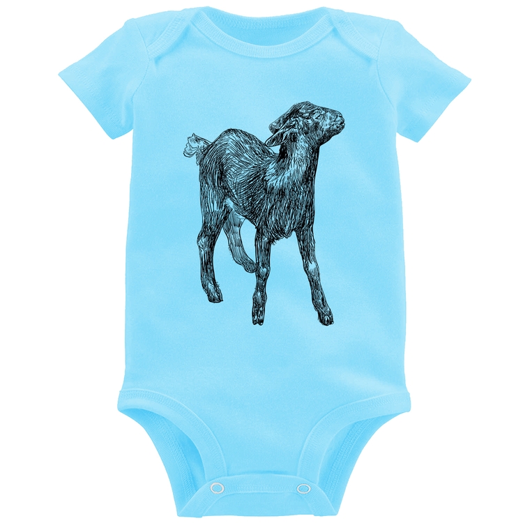 Body Bebê Cabra - Azul Bebê