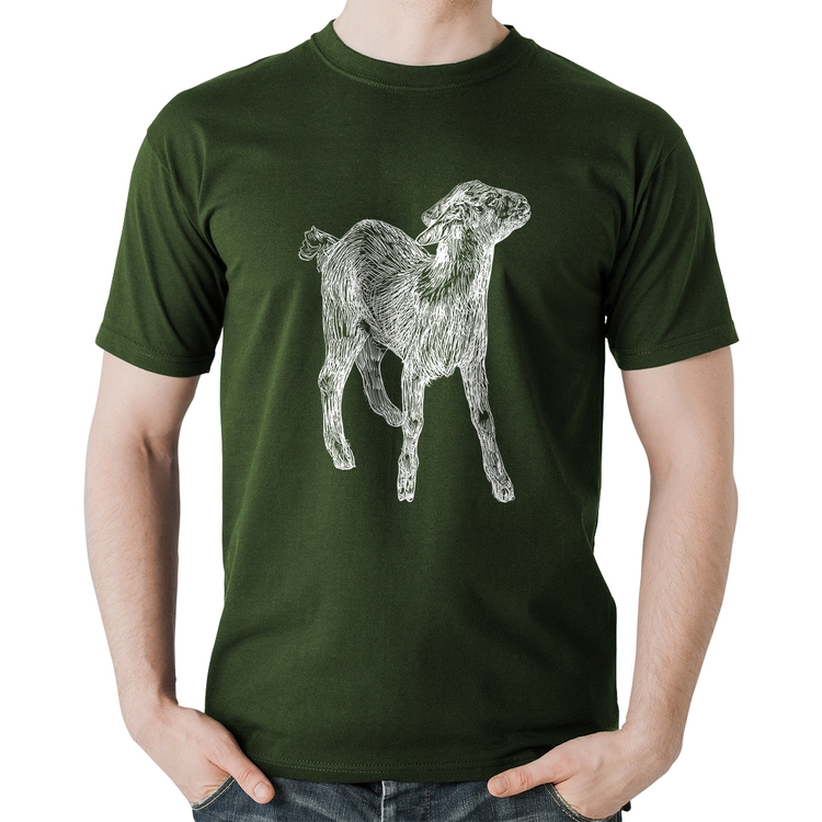 Camiseta Algodão Cabra - Musgo