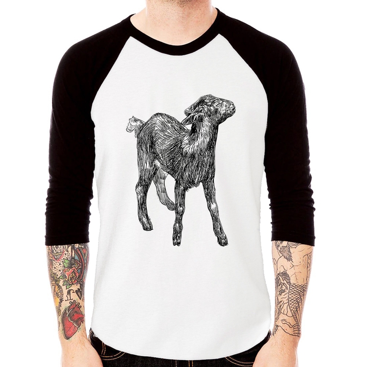 Camiseta Raglan Cabra Manga 3/4