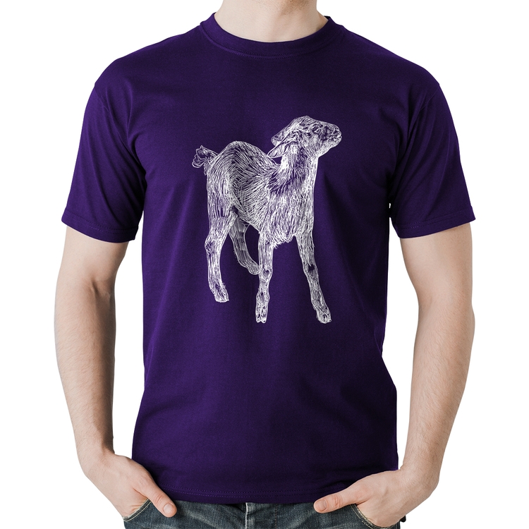 Camiseta Algodão Cabra - Roxa