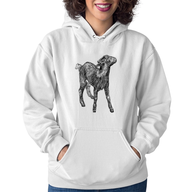 Moletom Feminino Cabra - Branco