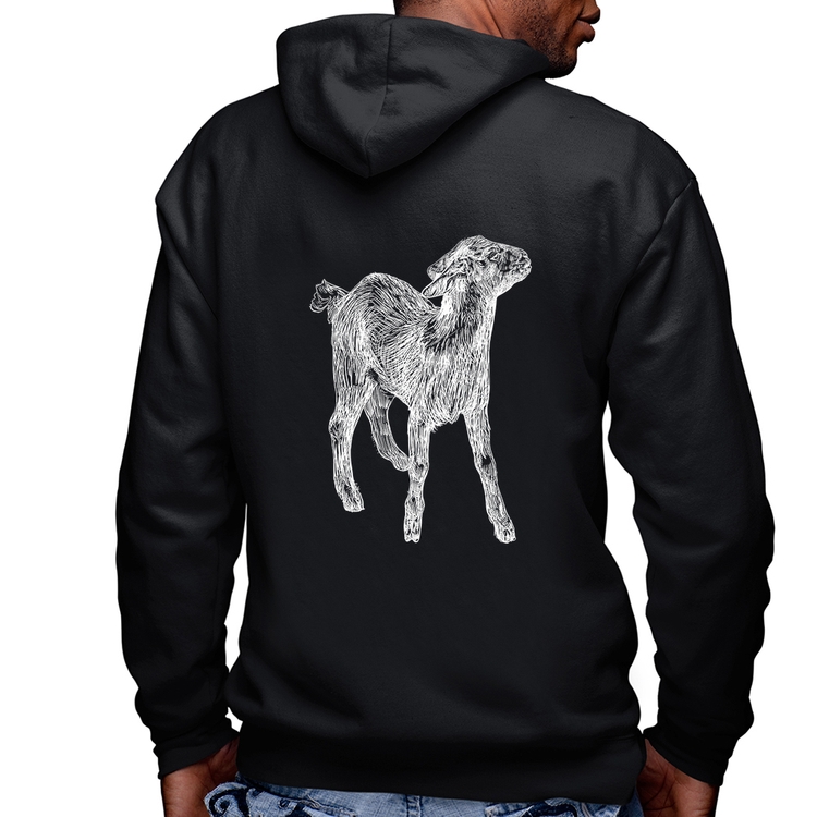 Blusa Moletom Cabra Masculina com Capuz e Zíper