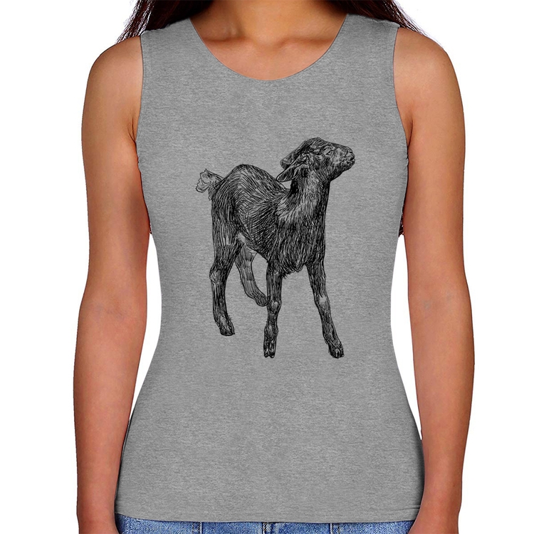 Regata Feminina Cabra - Cinza