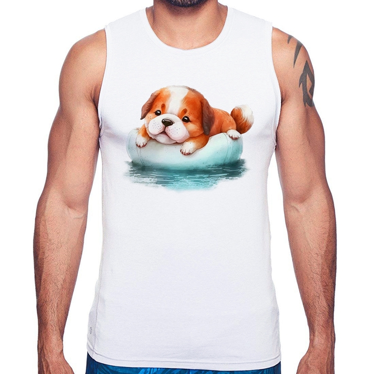 Regata Cachorrinho Na Piscina 