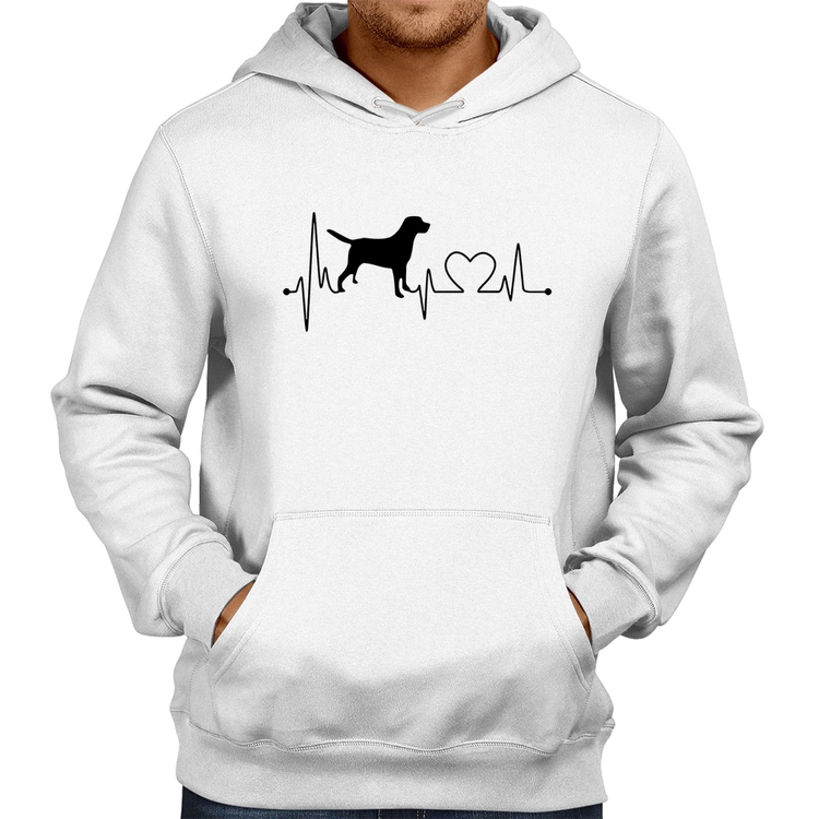 Moletom Cachorro Batimentos Cardíacos - Branco