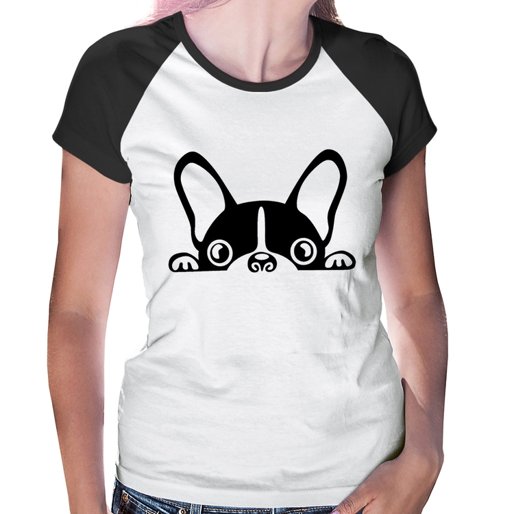 Baby Look Raglan Cachorro Boston Terrier