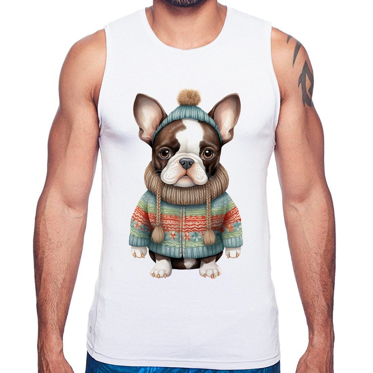 Regata Cachorro Bulldog Francês Natalino