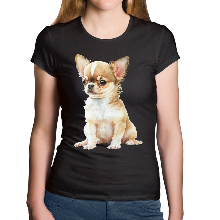 Baby Look Algodão Cachorro Chihuahua