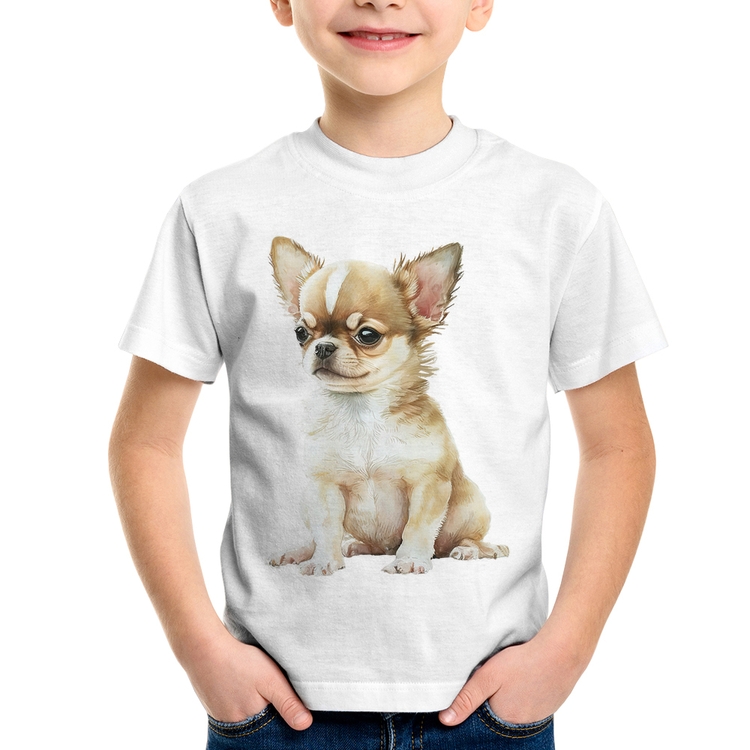 Camiseta Infantil Cachorro Chihuahua