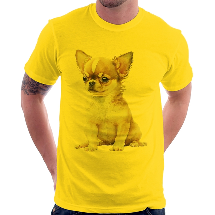 Camiseta Cachorro Chihuahua - Amarela