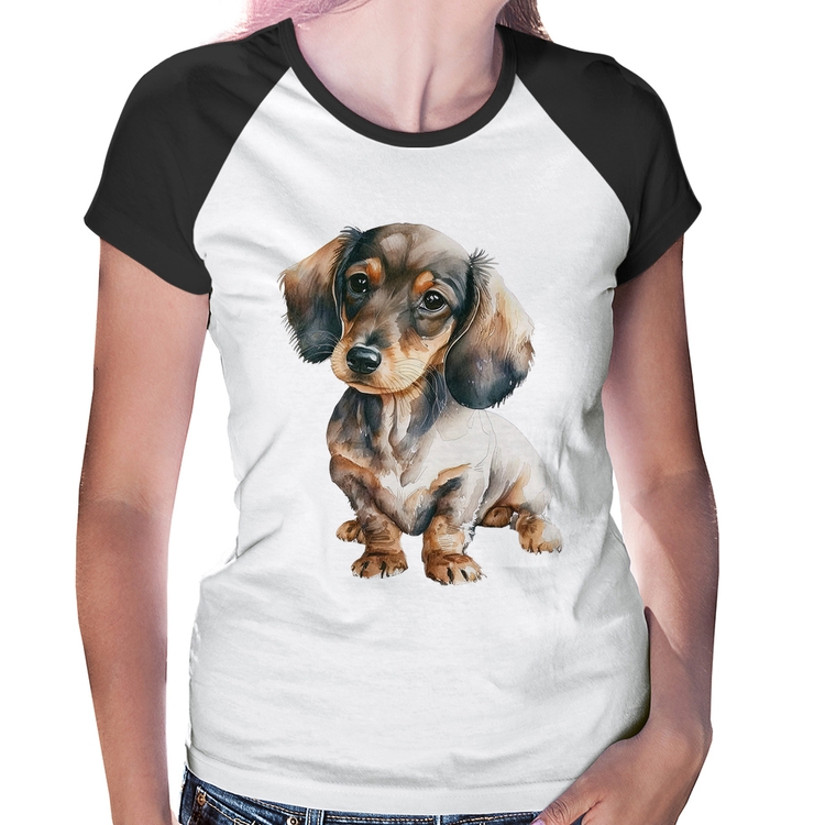 Baby Look Raglan Cachorro Dachshund