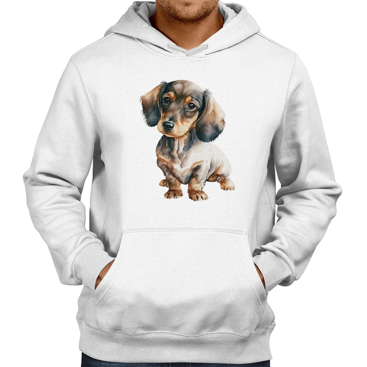 Moletom Cachorro Dachshund - Branco