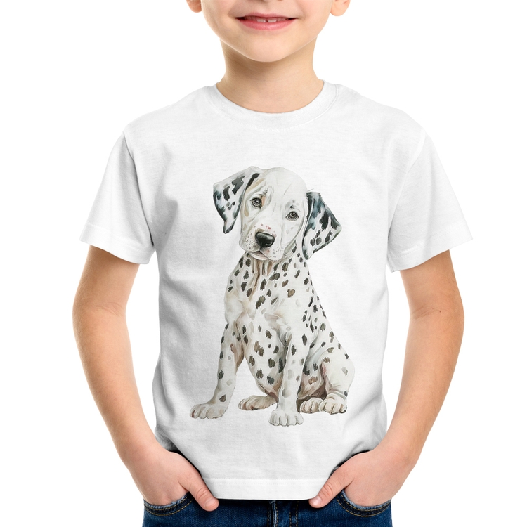 Camiseta Infantil Cachorro Dálmata