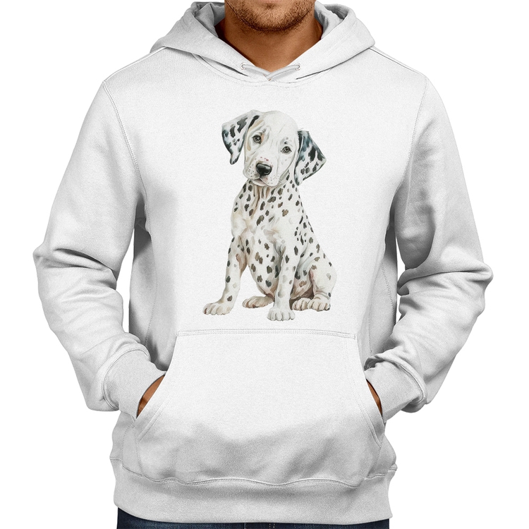 Moletom Cachorro Dálmata - Branco