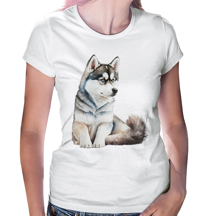 Baby Look Cachorro Husky Siberiano