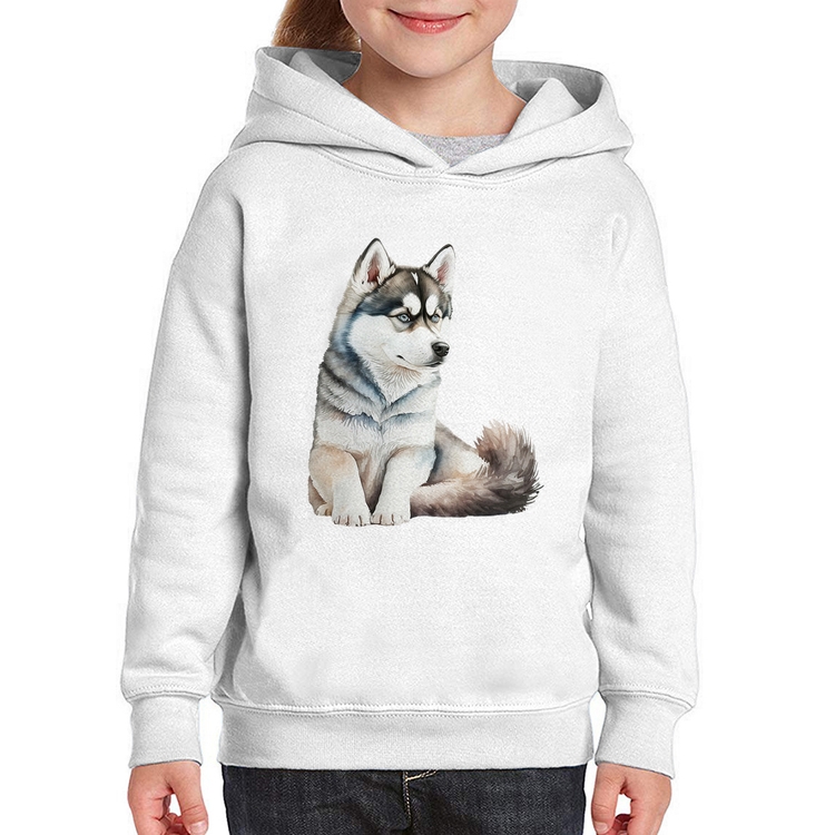 Moletom Infantil Cachorro Husky Siberiano