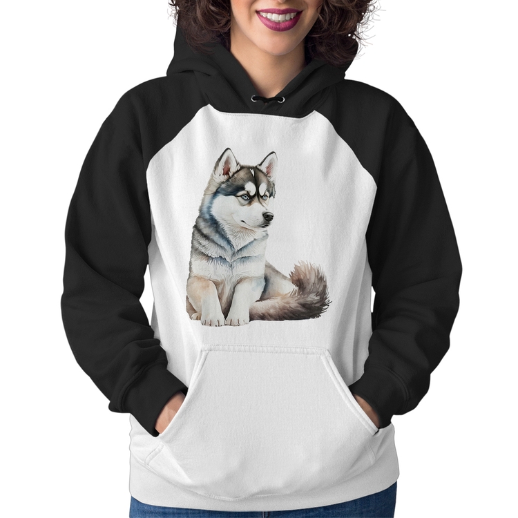 Moletom Feminino Cachorro Husky Siberiano
