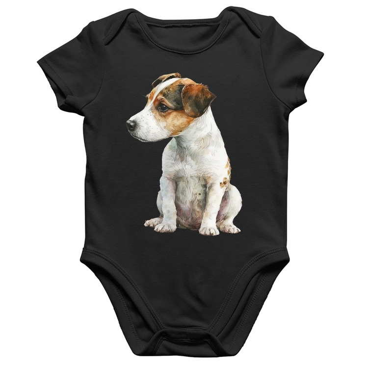 Body Bebê Algodão Cachorro Jack Russell Terrier