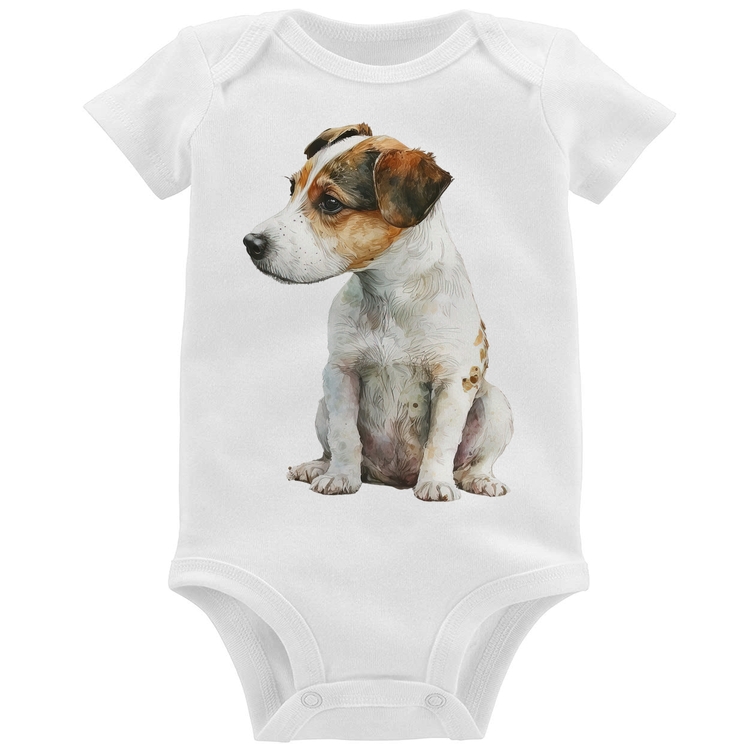 Body Bebê Cachorro Jack Russell Terrier