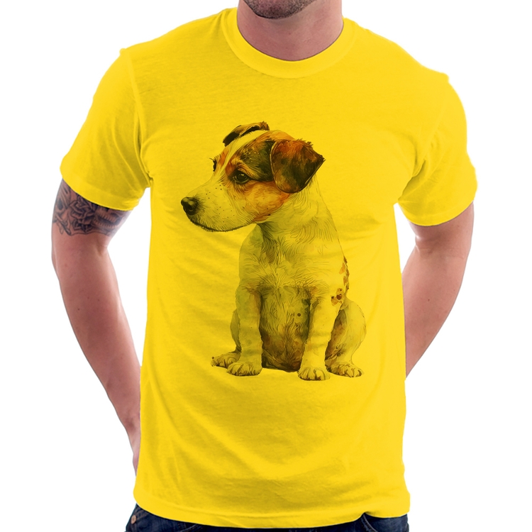 Camiseta Cachorro Jack Russell Terrier - Amarela