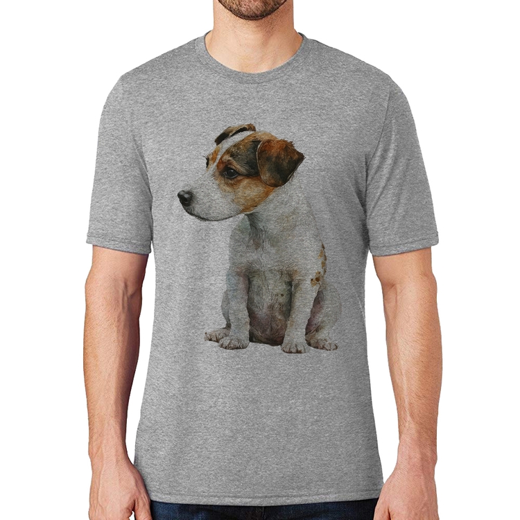 Camiseta Cachorro Jack Russell Terrier - Cinza