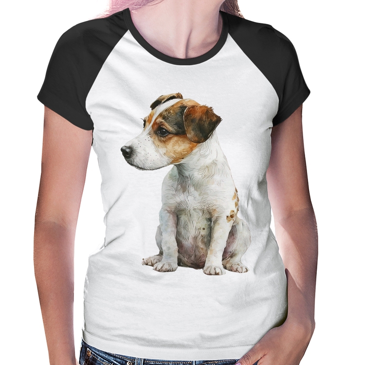 Baby Look Raglan Cachorro Jack Russell Terrier