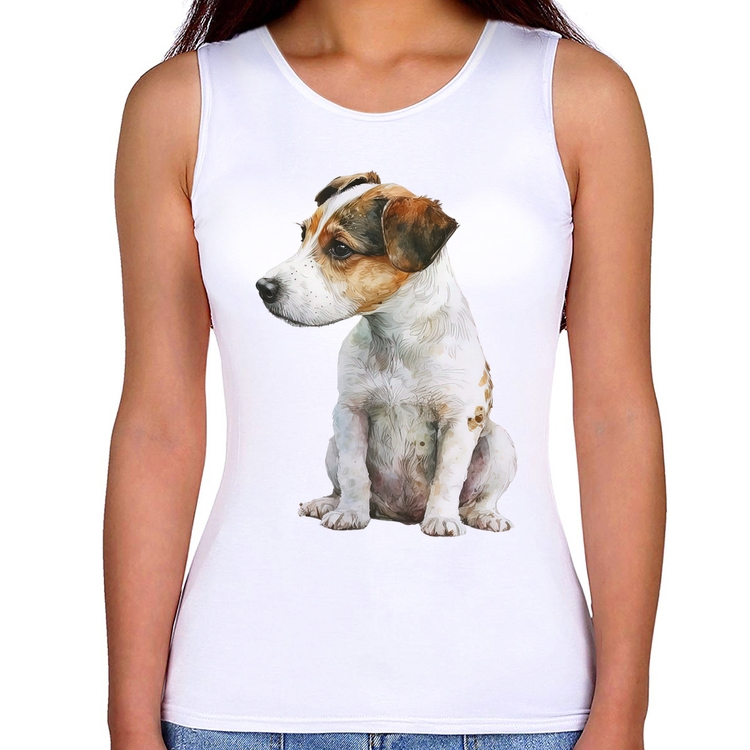 Regata Feminina Cachorro Jack Russell Terrier