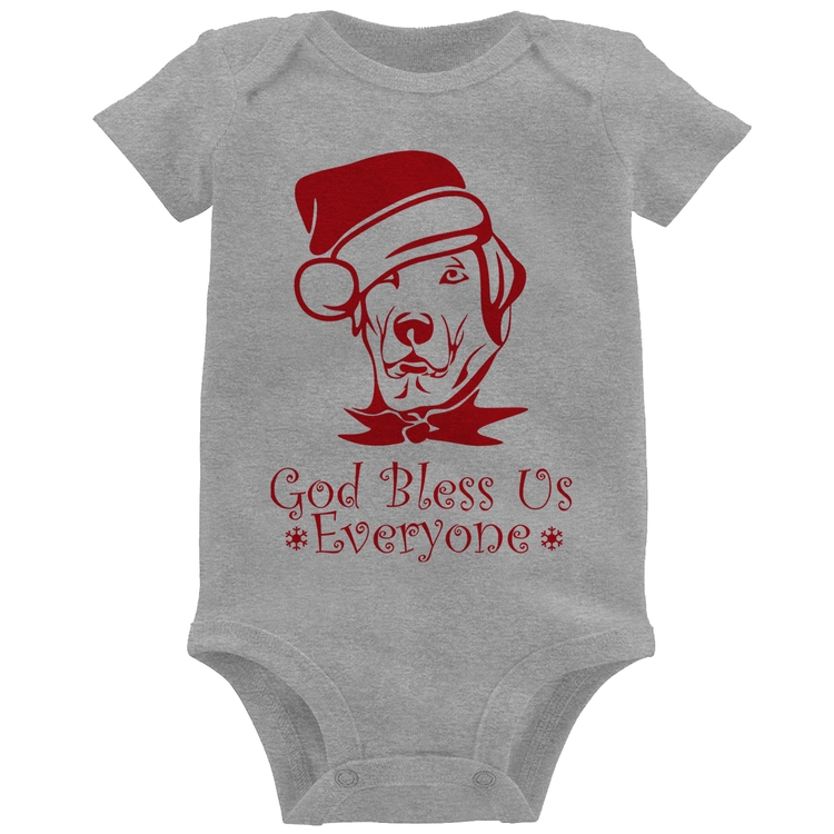 Body Bebê Cachorro Noel - Cinza