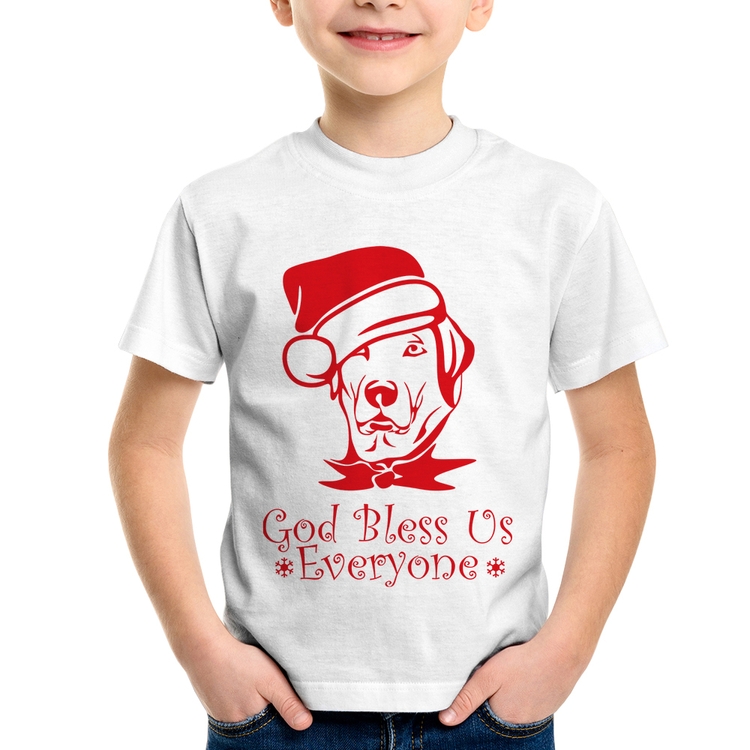 Camiseta Infantil Cachorro Noel