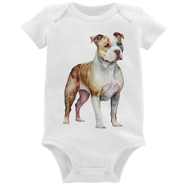 Body Bebê Cachorro Pitbull