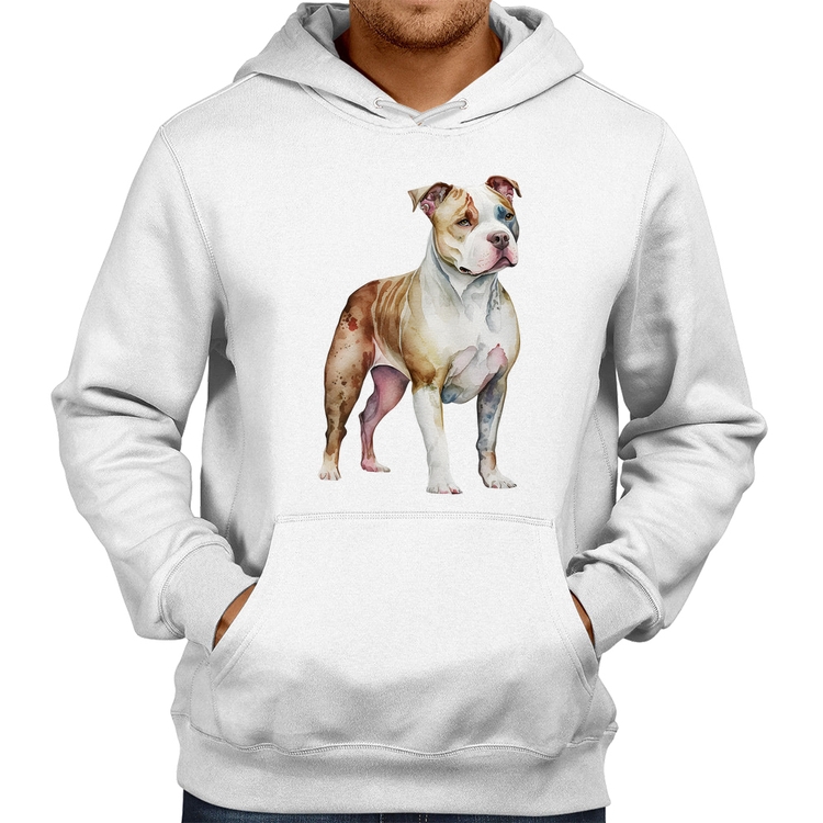 Moletom Cachorro Pitbull - Branco