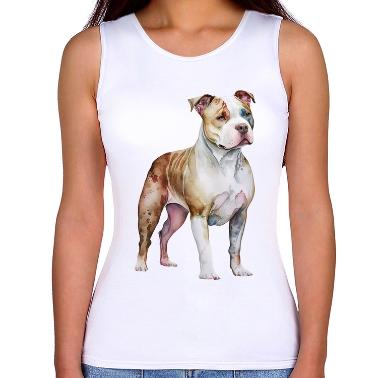 Regata Feminina Cachorro Pitbull