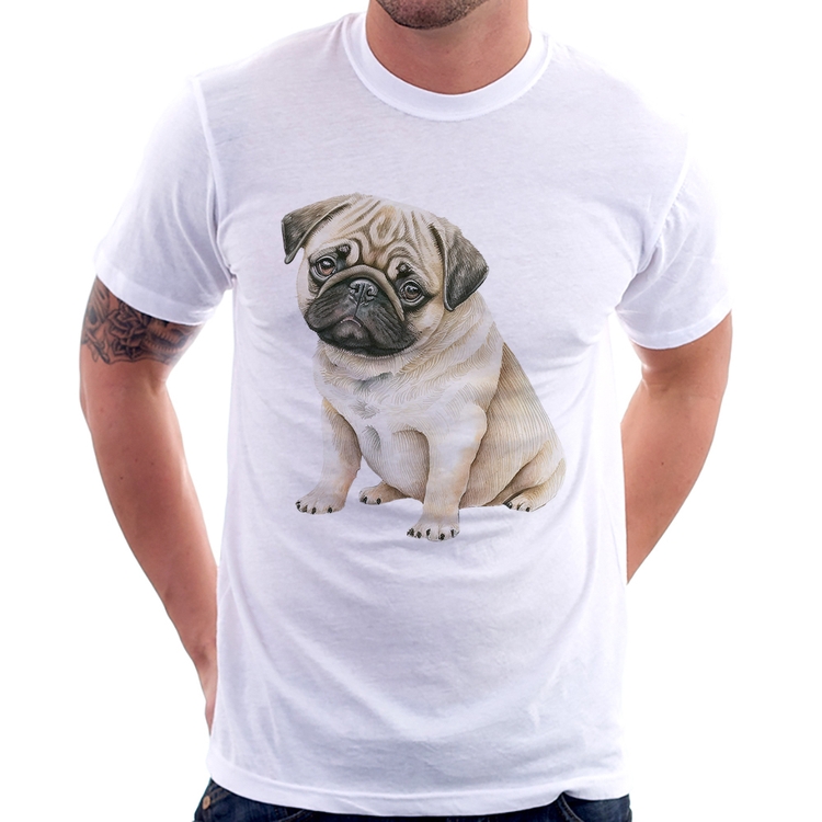 Camiseta Cachorro Pug