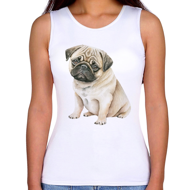 Regata Feminina Cachorro Pug