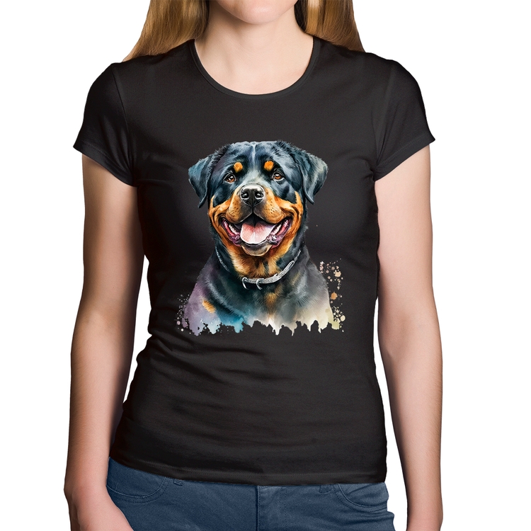 Baby Look Algodão Cachorro Rottweiler
