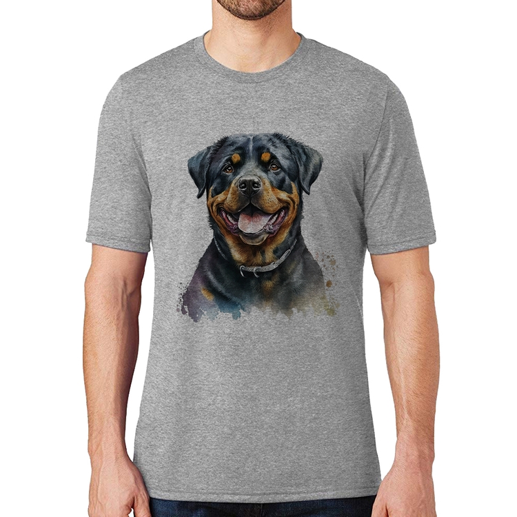 Camiseta Cachorro Rottweiler - Cinza