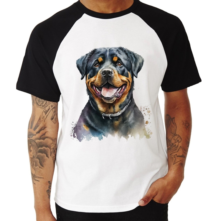 Camiseta Raglan Cachorro Rottweiler