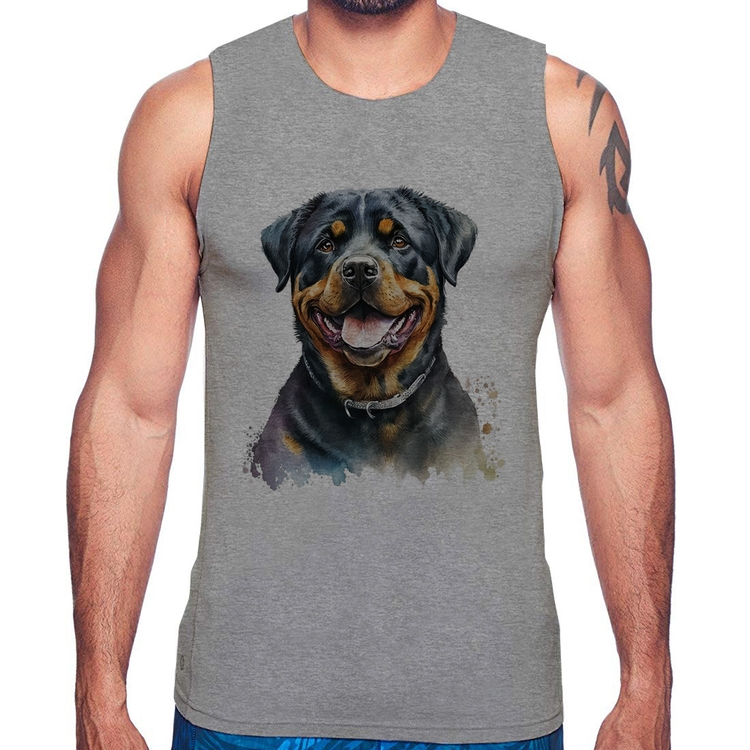 Regata Cachorro Rottweiler - Cinza
