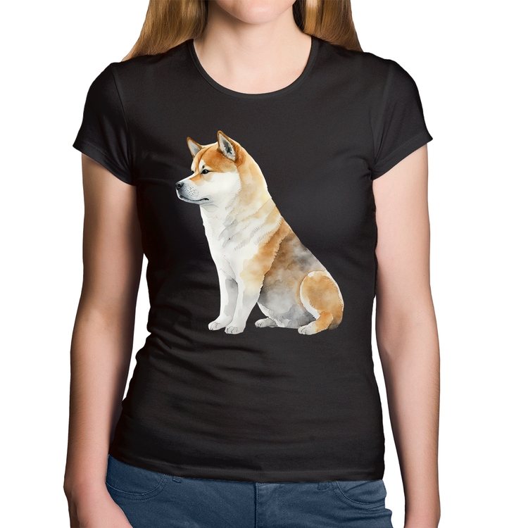 Baby Look Algodão Cachorro Shiba Inu