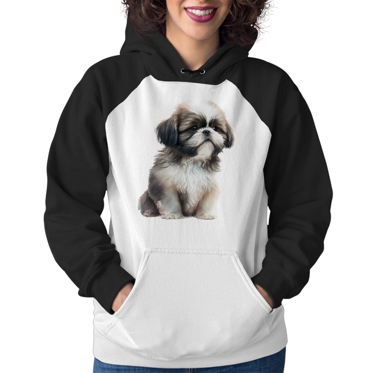 Moletom Feminino Cachorro Shih Tzu Filhote