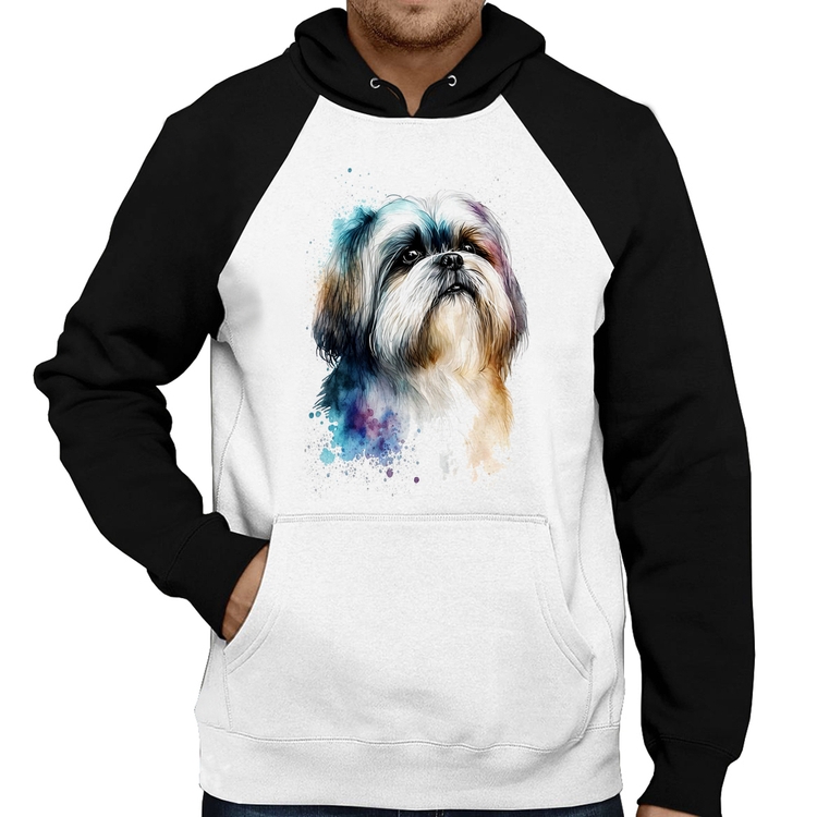 Moletom Cachorro Shih Tzu Watercolor