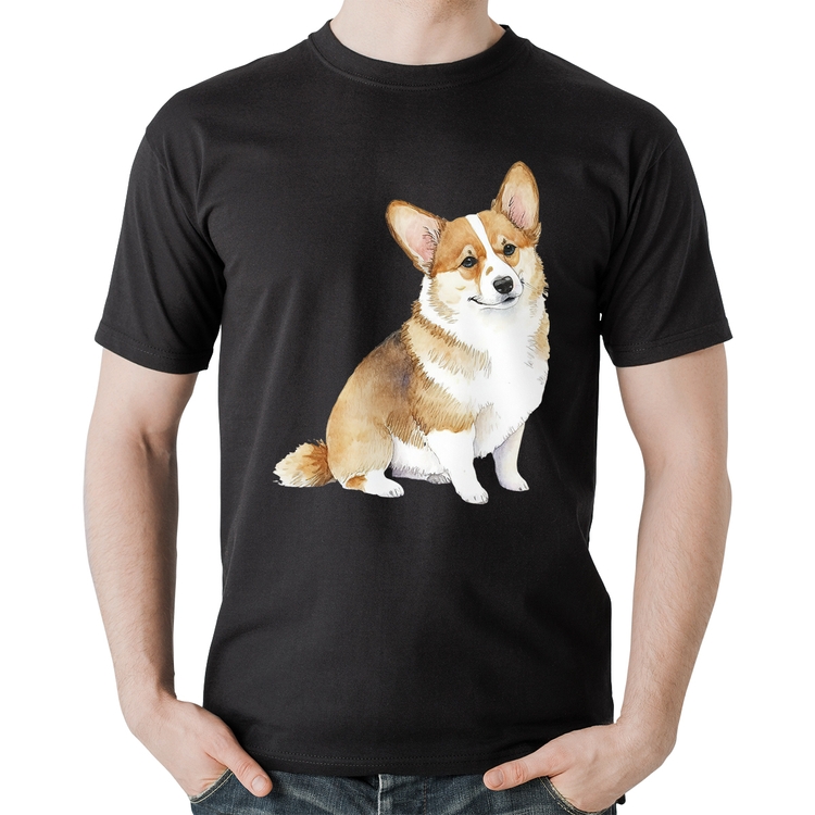 Camiseta Algodão Cachorro Welsh Corgi Pembroke